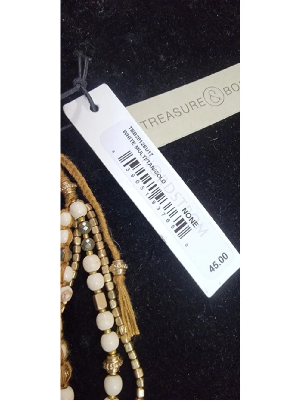 Nordstrom Treasure and Bond Semi Precious Bead Bracelet NWT 45 GOLD